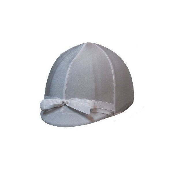 Equestrian Riding Helmet Cover - White