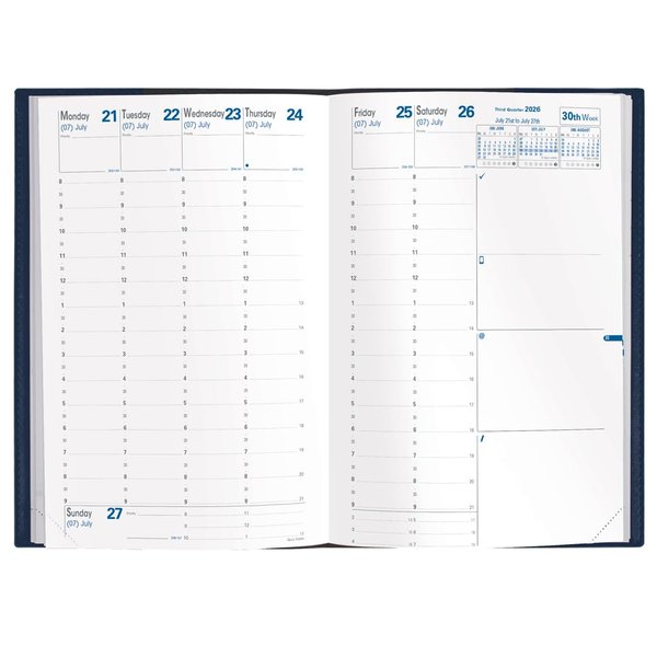 Quo Vadis 2026 Refill for Minister - Weekly/Monthly Planner - 12 Months, Jan. to Dec. - 6 1/4 x 9 3/8" - Time Management Appointment Organizer