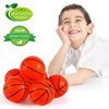 Shindel 6PCS Mini Basketballs, Inflatable Basketball Rubber Basketballs with Pump for Over Door Mini Hoop for Kids Adults Indoor Outdoor Play, for Kids, Christmas Party Favors