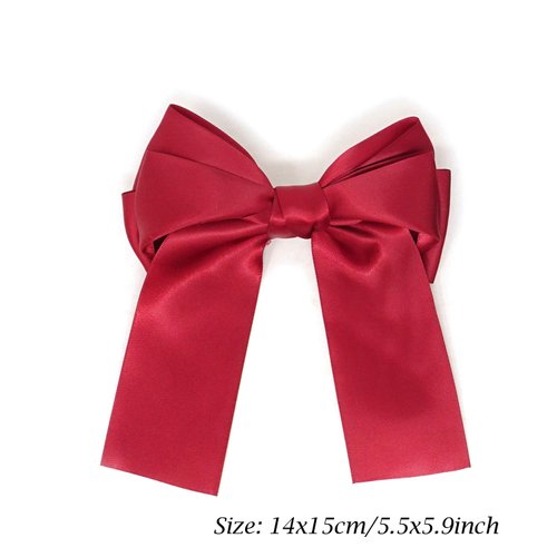 Honbay 6pcs Elegant Classic Beautiful Big Bow Hair Clips French Barrettes Handmade Hair Accessories