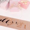 Amariver 21st Birthday Headband Finally 21 Birthday Sash 21st Birthday Crown 21st Rhinestones　Birthday Decoration Rose Gold Birthday Tiara 21st Birthday Gift Party Favors