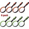 SHENGQIDZ 8 Pack 8X Handheld Magnifying Glass Reading Magnifier for Seniors and Kids, 50mm Magnifying Glass Lens with Non-Slip Rubber Handle for Reading Hobbies and Science