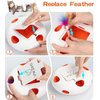 INKZOO Replaceable Feathers Accessories, 6Pcs Interchangeable Attachments for Interactive Cat Toy