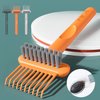 Orange Hair Brush Cleaning Tool,Comb Cleaning Brush Brush Cleaner Mini Hair Brush Remover for Removing Hair Dust Home and Salon Use Orange Styling Tools and Appliances