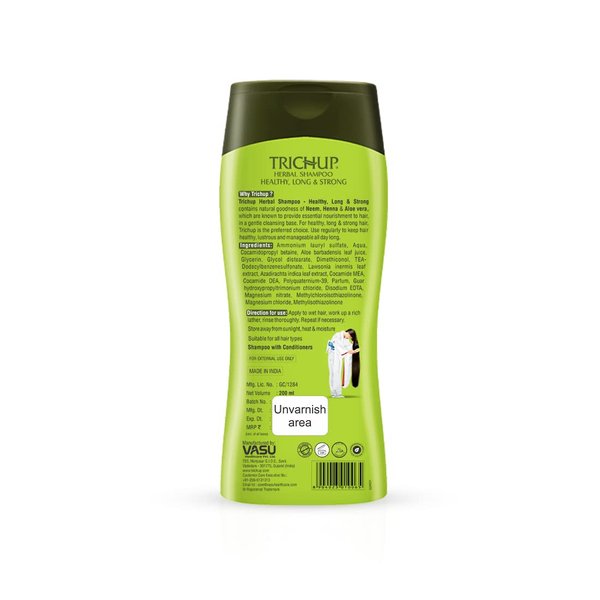 Trichup Healthy Long & Strong Herbal Hair Shampoo (200 ml x 3) (Pack of 3)