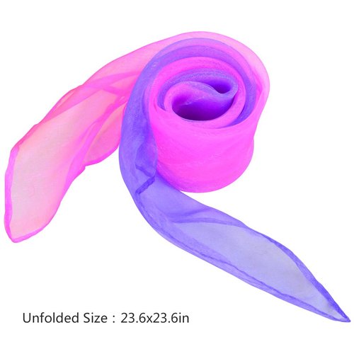 Wobe 30pcs Dance Scarves Square Juggling Scarf Magic Scarves, Magic Tricks Performance Props Accessories Movement Scarves Rhythm Band Scarf 24 by 24 Inches Random Graduated Colors Handkerchief