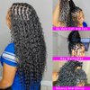 Human Braiding Hair 18 Inch 2 Bundles 100g Deep Wave Bulk Human Hair for Braiding No Weft 10A Brazilian Virgin Curly Human Hair Extensions for Boho Braids Wet and Wavy Human Hair for Micro braiding