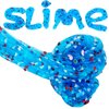 Blue Clear Slime Pink Heart Add Ins, Jelly Slime Scented Crystal Water Slime Stretchy Slime Soft Putty, Big Slime Stress Relief Toy for Girls Boys Kids Birthday Party Favors 7OZ 200ML