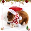Vinsot 3 Pieces Christmas Plush Guinea Pig Stuffed Animal with Santa Hat and Scarf Cute Realistic Guinea Pig Toys for Boys Girl, 8 inch