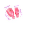 yueton Pack of 10 Reusable Toenail Nail Art Soak Off Cap Clip Remover Tool (Pink)