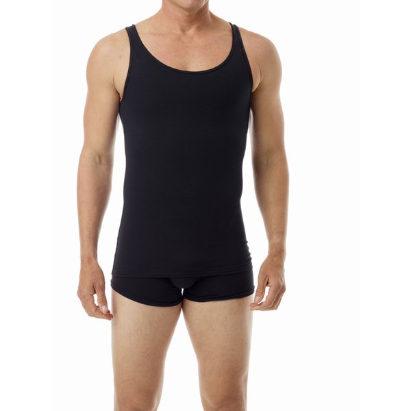 Underworks Cotton Concealer Compression Tank Top, Medium, Black