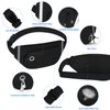 TORRYZA Fanny Packs for Women Men, Fashion Waist Pack with Waterproof & Reflective Strip, Lightweight Running Belt Bag with Adjustable Strap, Waist Bag for Hiking Cycling Walking Traveling(Black)