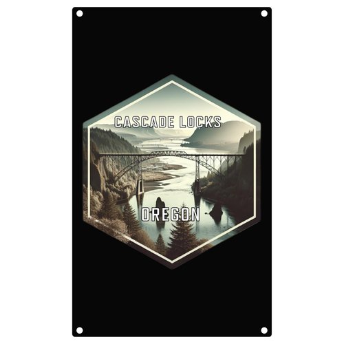 Cascade Locks Oregon Travel Destination Souvenir Metal Sign 9 x 15