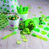 Fun Express Plastic 4-Leaf Clover Good Luck Coins for St. Patrick's Day (144 Coins) Party Favors & Decorations, Novelty Party Supplies
