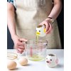 LuoCoCo Cute Egg Separator, Ceramics Vomiting Chicken Egg Yolk White Separator, Practical Household Small Egg Filter Splitter, Kitchen Gadget Baking Assistant Tool, Dishwasher Safe (Yellow)