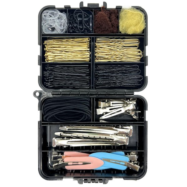 Hair Pins Kit,B1jounie YA Dance Stuff Cosmetology Kit Bobby Pins for Women Girls 160Pcs Hair Accessories Kit with Storage Box for Dance Ballet Cheerleading Travel