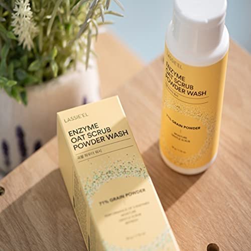 Lassie'el Enzyme Oat Scrub Powder Wash 50g / deep-cleansing Enzyme Wash / Made with EWG green grade ingredients