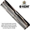 Kent 16T Hair Dressing Table Comb, Fine and Wide Tooth Dresser Comb For Hair, Beard and Mustache, Coarse and Fine Hair Styling Grooming Comb for Men, Women and Kids. Made in England