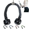 AOHO MOOON Upgrades Tricep Rope LAT Pull Down Cable Attachment, 27 inches, Exercise Machine Attachments Pulley System Gym Workout Rope.