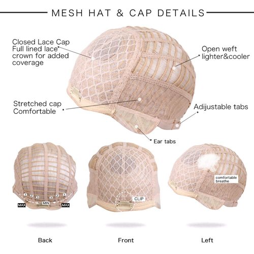 EMMOR Short Platinum Blonde Human Hair Wigs for Women Blend Pixie Cut Wig With Bang,Natural Daily Use Hair (Color 600#)