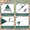 ORIENTOOLS Garden Leaf Rake, Garden Rake with Adjustable Extendable Steel Tube 43 to 66 Inches, Lightweight Yard Rake, with 26 Tines, Rakes for Leaves Lawns Yard Shrub