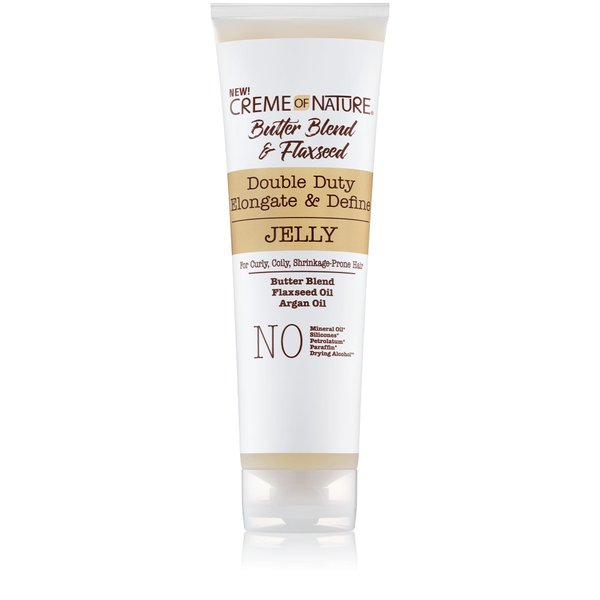 Creme of Nature, Curl Elongater, Butter Blend, Argan Oil, Flaxseed Oil, Curl Jelly for Defining Hydration, 8.45 Oz