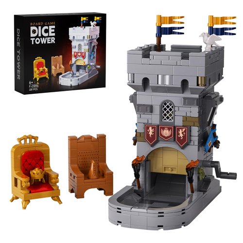 JMYZBD Dice Tower Dice Tray Set Building Blocks Sets Toys, Dungeons & Dragons Dice Building Kits, Model Collection Decor, Gifts Idea for Adult Fans (481 Pcs)