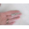 Small silver tone metal filigree alligator hair claw clip clamp fine hair