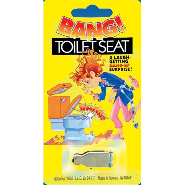 Loftus Joker Big Bang! Funny Popping Toilet Seat 1.25" Prank, Silver