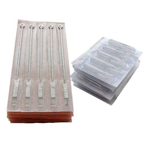 Needlehouse 50pcs Disposable & Sterilized Tattoo Needles 15 Curved Magnum (15RM) and 50pcs Professional Sterile Plastic Disposable Clear Tattoo magnum Tips15F (1215RM)