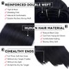 16A 50g Straight Bundles Human Hair 1 Bundle 100% Unprocessed Real Human Hair Extensions 16 Inch Raw Human Hair Natural Black Color