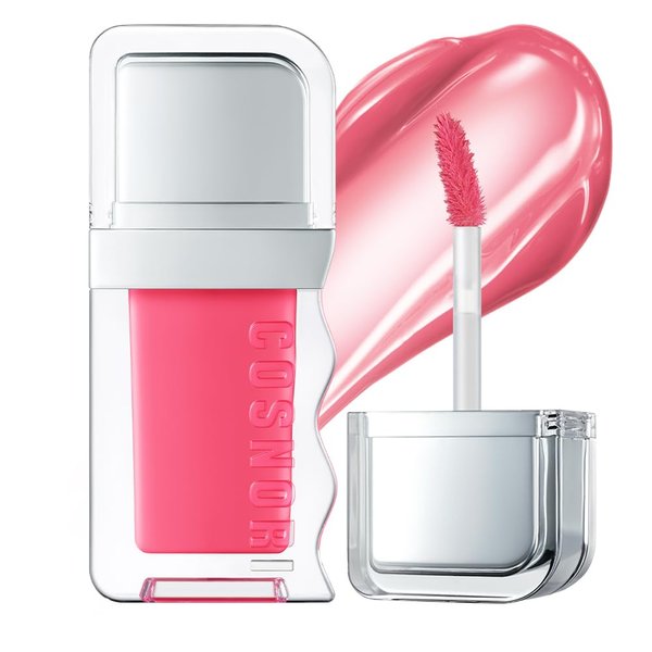 COSNORI Flow Wave Lip Tint - Vegan Glassy Lip Gloss, Lightweight & Long-lasting, Plant-derived Oil Moisturizer (01 SURFY)