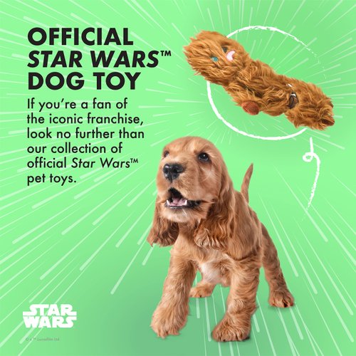 Star Wars 9" Chewbacca Bobo Plush Squeaker Toy | 9” Chewbacca Plush Squeaker Bobo Pet Toy | Pet Toy for Dogs Chewie Stuffed Animal 9 inch | Squeaky Dog Chew Toy