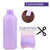 EZPRO USA Empty Hair Comb Applicator 7oz for All Purpose Squeeze Bottle, Pressurized Plastic Comb Color Applicator, Refillable, BPA Free, Hair Treatment, 200ml, Clear, Pack of 5