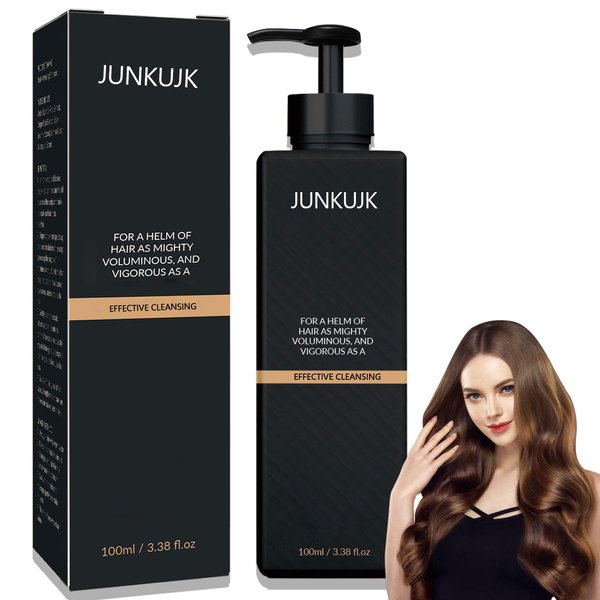 JunKuJK Hair Shampoo,Gentle Hair Thickening Shampoo for Men and Women,Long Lasting Moisturizing Hair Shampoo for All Hair Types