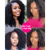Vshow Glueless Wigs V Part Wig Human Hair Afro Curly Wig No Leave Out Thin Part Human Hair Wig Beginner Friendly 180% Density Upgrade U part Kinky Curly Wigs 20Inch
