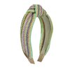 FEDANS Knotted Wide Headbands Raffia Headband Colorful Weave Fashion Holiday Hairband Summer Elastic Stretch Top Knot Hair Accessory For Women Girls