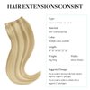 DOORES Weft Extensions Sew in Hair Extensions Real Human Hair, Drity Blonde Highlight Golden Blonde 24 Inch 120g, Hair Weft Extensions, Sew in Hair Extensions Real Human Hair