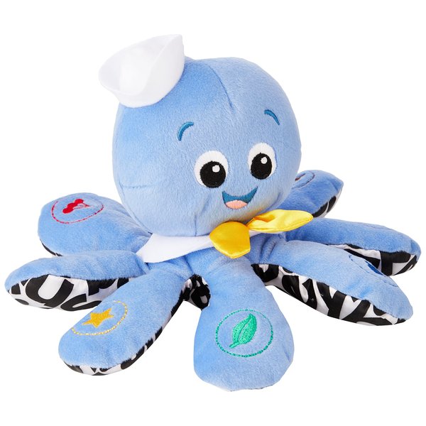 Baby Einstein Octoplush Musical Huggable Stuffed Animal Plush Toy, Learn Colors in 3 Languages, Blue, 11" Age 3 Month and up,