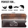 Hair Comb - Wood with Anti-Static & No Snag with Fine and Medium Tooth for Head Hair, Beard, Mustache with Premium Carrying Pouch in Design in Gift Box