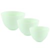 Healifty 3Pcs Diy Face Mixing Bowl Facial Mud Bowl Silicone Facemask Bowl Cosmetic Beauty Tool for Home Salon Spa Face Skin Applicator Bowl (Green)