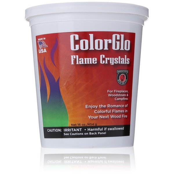 MEECO'S RED DEVIL - ColorGlo Color Flame Crystals - for Fireplace and Campfore, Gray (16 Oz)