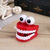 Chattering Teeth Wind up Toy: Walking Teeth Toy with LED Eyes Funny Fake Teeth Clockwork Toy Dentures Joke Toys Party Favors