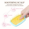 GOO GOO Wet and Dry Vented Detangling Hair Brush, Anti-static and Gentle Scalp Massage for All Hair Types, Green Yellow