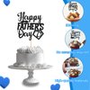 Happy Fathers Day Cupcake Topper – Best Dad Ever Glitter Cake Decorations for Father’s Day Party Supplies, Fathers Day Toppers for Cupcakes, Cakes, Desserts – Reusable, Personalized Gift for Dad