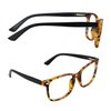 LAMBBAA Vintage Square Progressive Multifocal Presbyopic Glasses, Anti-Blue Light Glasses for Men Women Readers (Dark Tortoise +0.00/+1.25 Magnification)