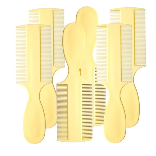 Fine Tooth Comb [Pack of 6] Double Sided Fine Teeth Baby Comb and Extra Fine Rounded Teeth for Newborn Babies and Infants with Cradle Cap and Adults with Dandruff and Lice