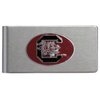 NCAA Siskiyou Sports Mens South Carolina Fighting Gamecocks Brushed Metal Money Clip One Size Team Color