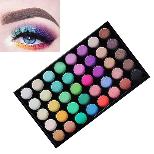 Yinhing Matte Glitter Eyeshadow, 40 Colors Eyeshadow Matte and Glitter, Eye Shadow Palette Pigment Cosmetic Makeup Set (E40#2)