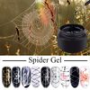 6 Colors Spider Gel, XOINLLA Painting Elastic Drawing Spider Gel , Soak off UV LED Gel Polish, Drawing Nail Gel for Line, DIY Nail Art Manicure with Draw Brush